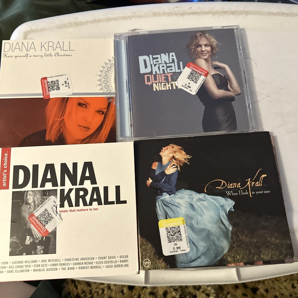 Lot of 4 Diana Krall CDs Quiet Nights When I Look In Your Eyes Christmas Jazz